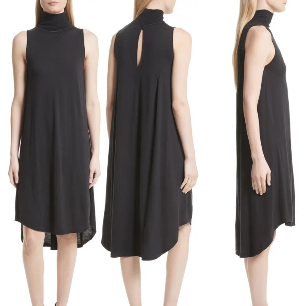Rag & Bone Nova Turtleneck Sleeveless High-Low Shift Dress